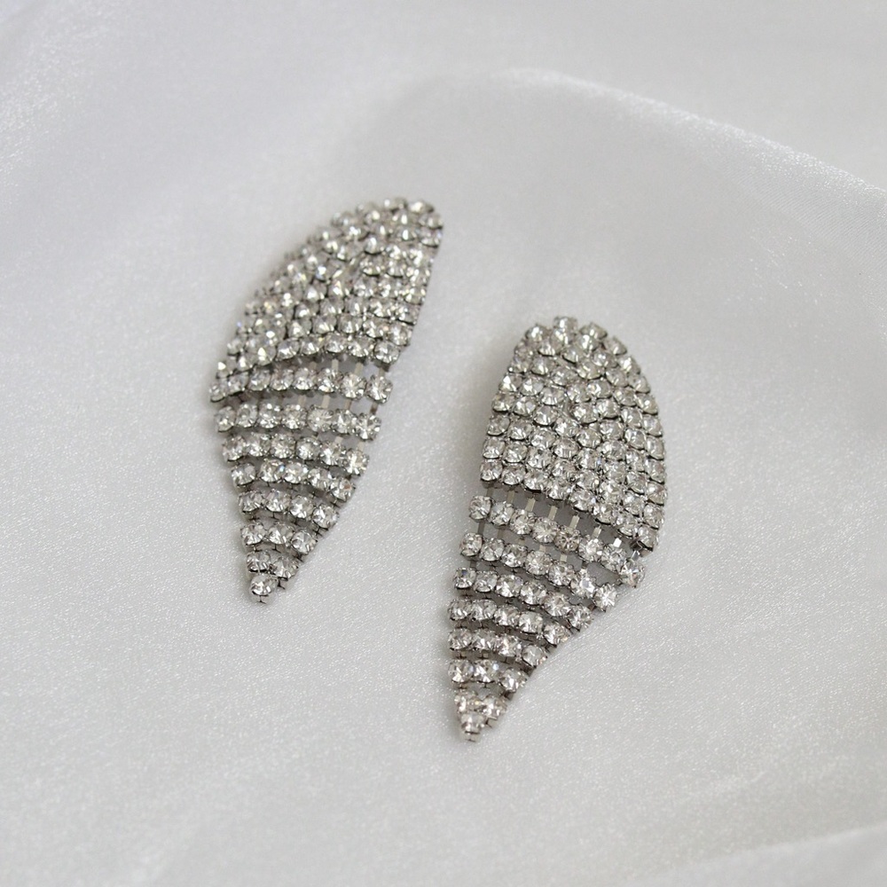 Alessandra Rich crystals clip on earrings